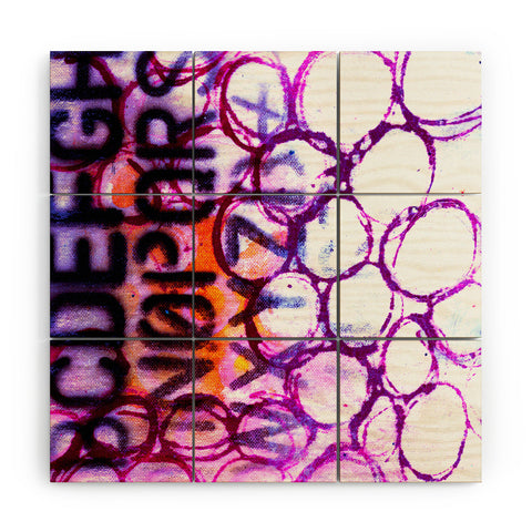 Sophia Buddenhagen Purple Circles Wood Wall Mural
