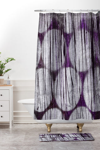 Sophia Buddenhagen Purple Spotlight Shower Curtain And Mat