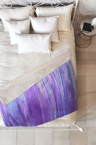 Sophia Buddenhagen Purple Stream Fleece Throw Blanket