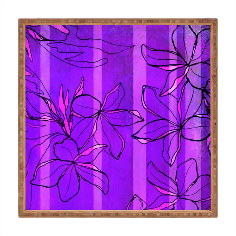 Sophia Buddenhagen Radiant Plumeria Square Tray