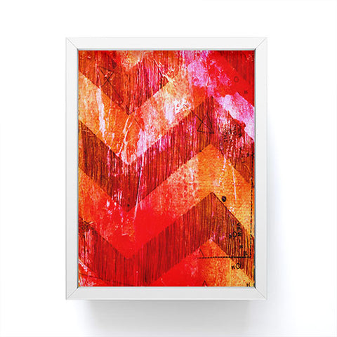 Sophia Buddenhagen Red Chevron Framed Mini Art Print