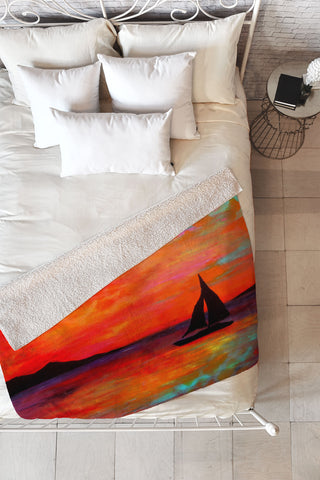Sophia Buddenhagen Sail Away With Me Fleece Throw Blanket