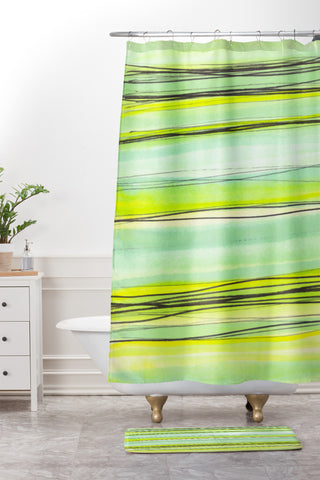 Sophia Buddenhagen Shoreline Shower Curtain And Mat