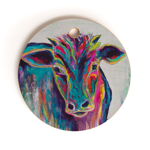 Sophia Buddenhagen Texas Cow Cutting Board Round
