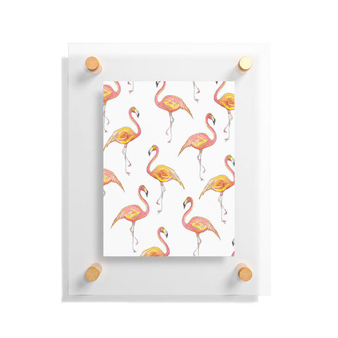 Sophia Buddenhagen The Pink Flamingos Floating Acrylic Print