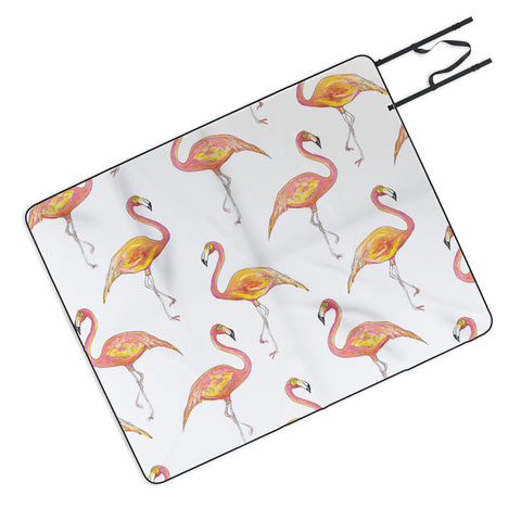 Sophia Buddenhagen The Pink Flamingos Picnic Blanket
