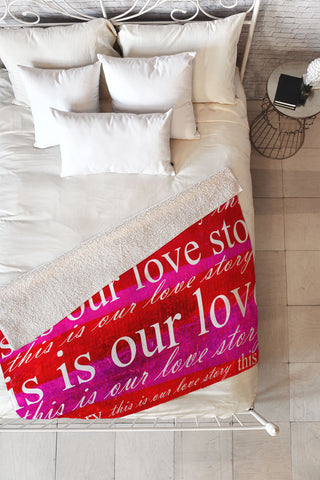 Sophia Buddenhagen This Is Our Love Story Fleece Throw Blanket