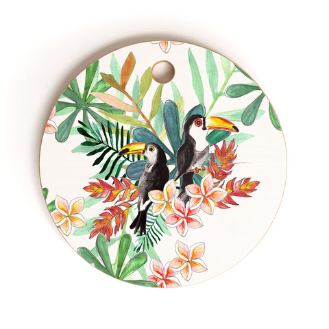 Sophia Buddenhagen Two Toucans Cutting Board Round