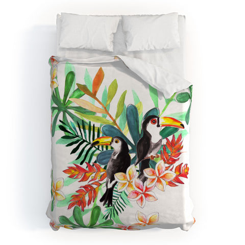 Sophia Buddenhagen Two Toucans Duvet Cover