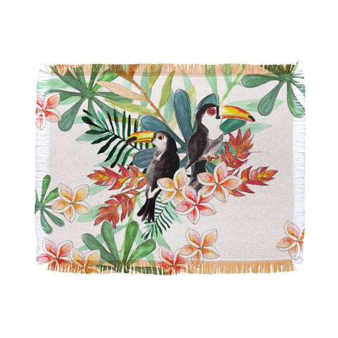Sophia Buddenhagen Two Toucans Throw Blanket