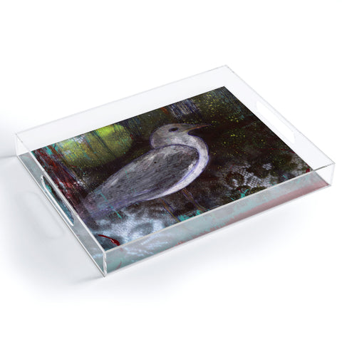 Sophia Buddenhagen White Bird 1 Acrylic Tray
