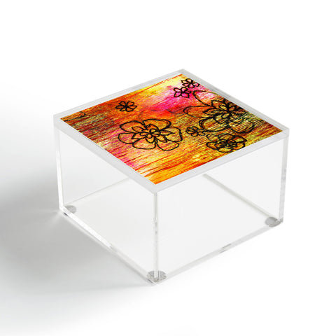 Sophia Buddenhagen Yellow Flowers Acrylic Box