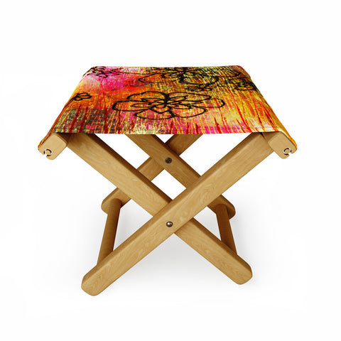 Sophia Buddenhagen Yellow Flowers Folding Stool