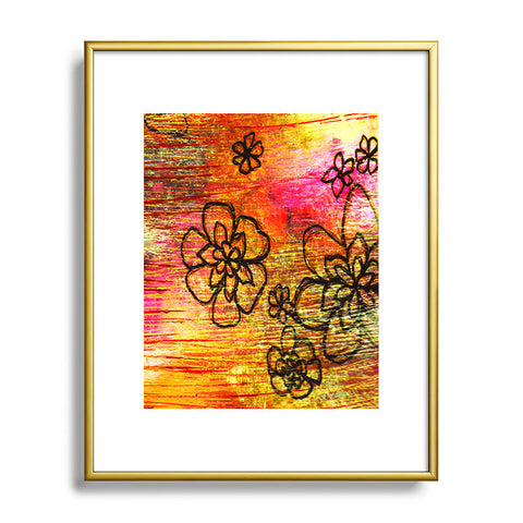 Sophia Buddenhagen Yellow Flowers Metal Framed Art Print