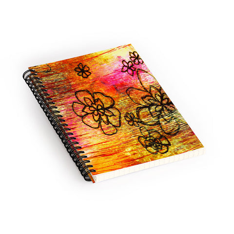 Sophia Buddenhagen Yellow Flowers Spiral Notebook