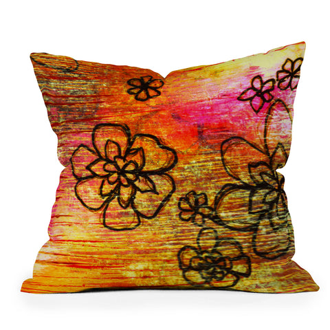 Sophia Buddenhagen Yellow Flowers Throw Pillow