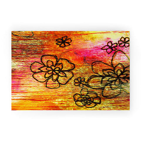 Sophia Buddenhagen Yellow Flowers Welcome Mat