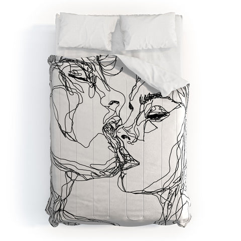 Sophie Schultz Kiss more often BW Comforter