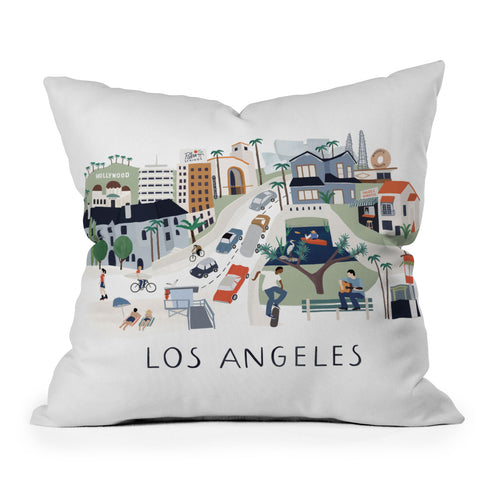 sophiequi Los Angeles I Throw Pillow
