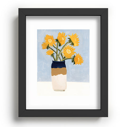 sophiequi Vase with Sunflowers Recessed Framing Rectangle