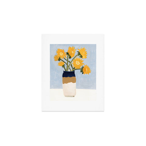 sophiequi Vase with Sunflowers Art Print