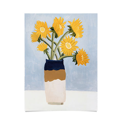 sophiequi Vase with Sunflowers Poster