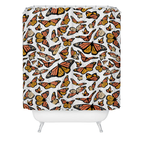 Southerly Design Monarchs in Flight Shower Curtain