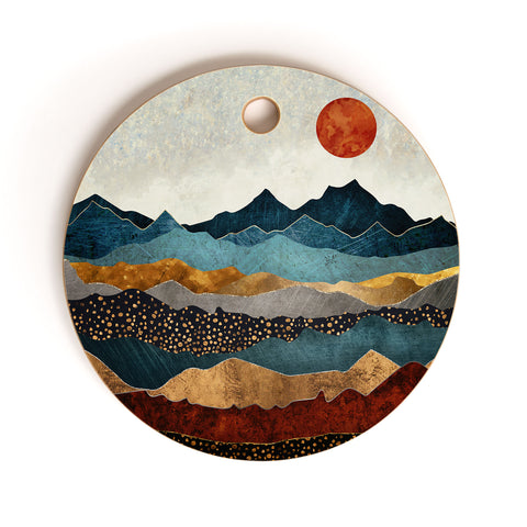 SpaceFrogDesigns Amber Dusk Cutting Board Round