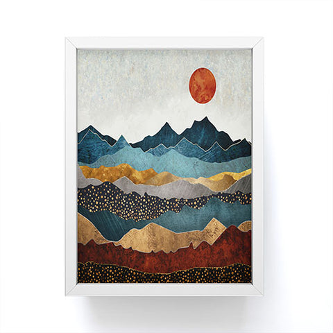 SpaceFrogDesigns Amber Dusk Framed Mini Art Print