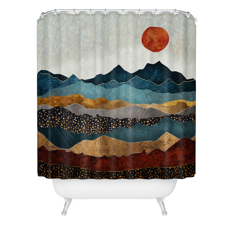 SpaceFrogDesigns Amber Dusk Shower Curtain
