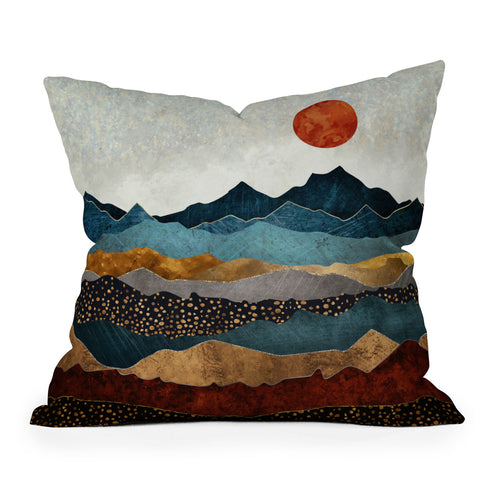 SpaceFrogDesigns Amber Dusk Throw Pillow