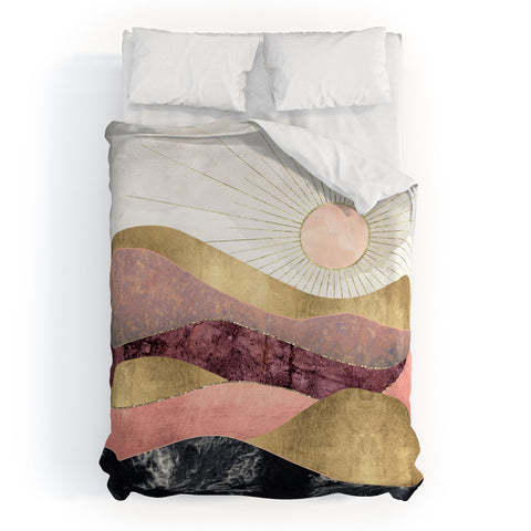 SpaceFrogDesigns Blush Sun Duvet Cover