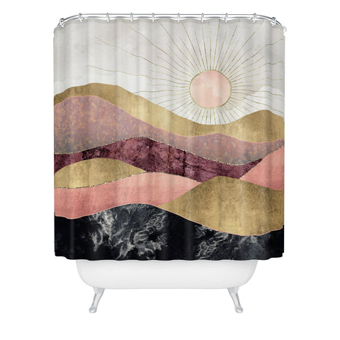 SpaceFrogDesigns Blush Sun Shower Curtain