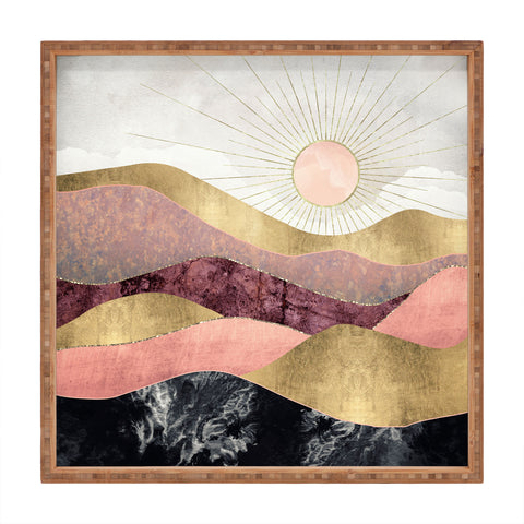 SpaceFrogDesigns Blush Sun Square Tray