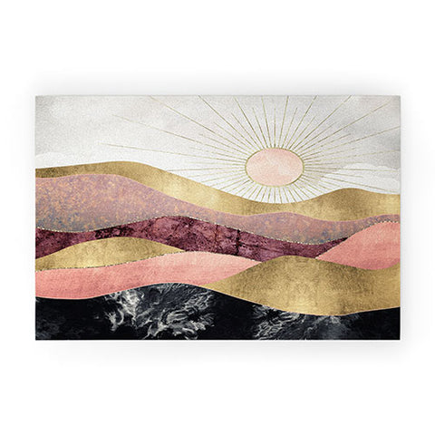 SpaceFrogDesigns Blush Sun Welcome Mat