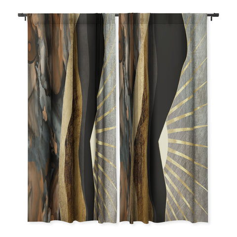 SpaceFrogDesigns Copper and Gold Mountains Blackout Non Repeat