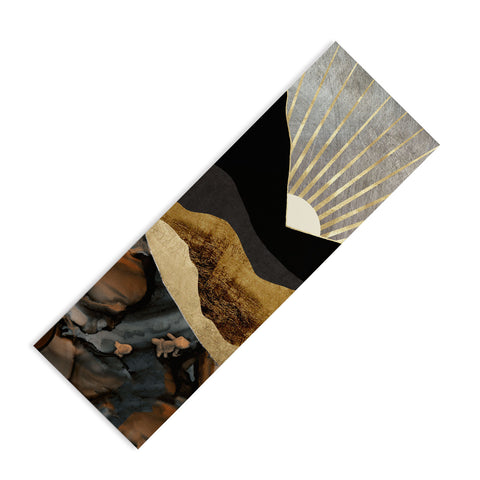 SpaceFrogDesigns Copper and Gold Mountains Yoga Mat