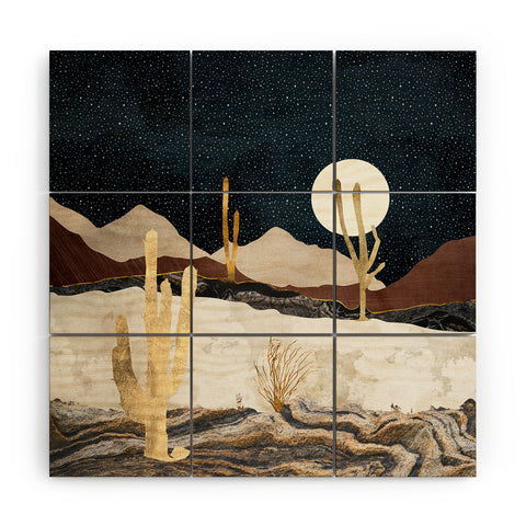 SpaceFrogDesigns Desert View Wood Wall Mural