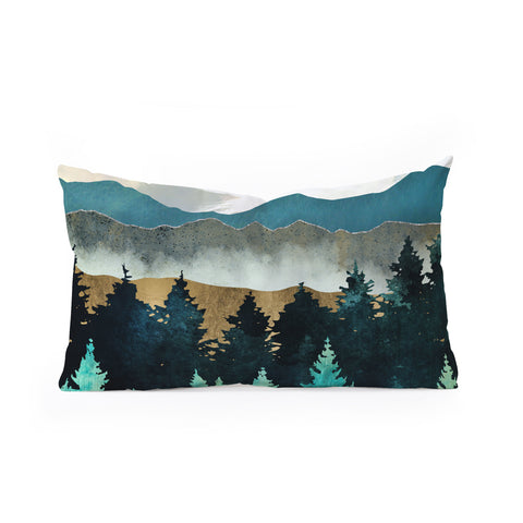 SpaceFrogDesigns Forest Mist Oblong Throw Pillow