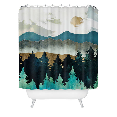SpaceFrogDesigns Forest Mist Shower Curtain