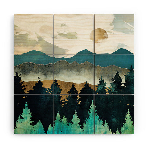 SpaceFrogDesigns Forest Mist Wood Wall Mural