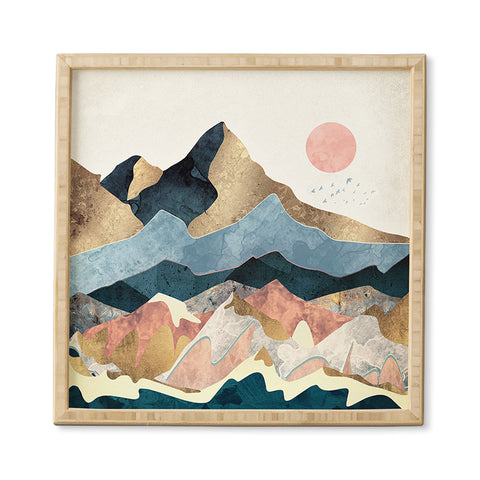 SpaceFrogDesigns Golden Peaks Framed Wall Art