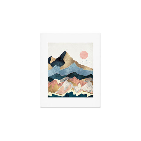 SpaceFrogDesigns Golden Peaks Art Print