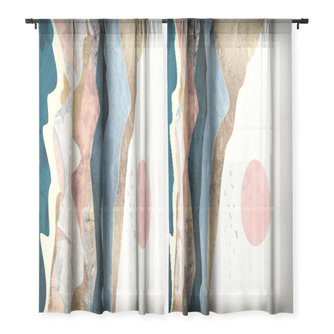 SpaceFrogDesigns Golden Peaks Sheer Non Repeat