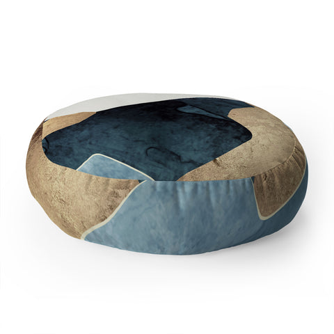 SpaceFrogDesigns Golden Peaks Floor Pillow Round