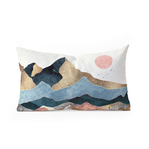 SpaceFrogDesigns Golden Peaks Oblong Throw Pillow