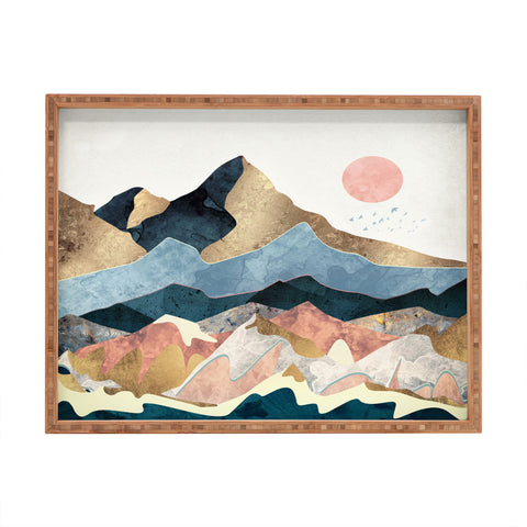 SpaceFrogDesigns Golden Peaks Rectangular Tray