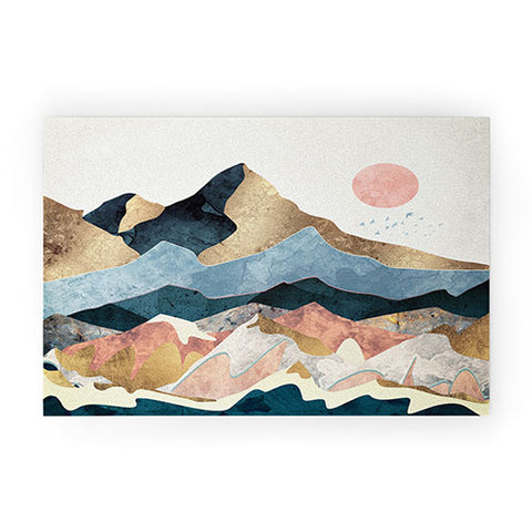 SpaceFrogDesigns Golden Peaks Welcome Mat