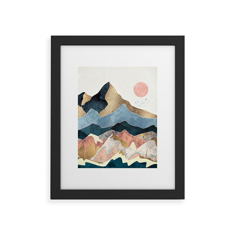 SpaceFrogDesigns Golden Peaks Framed Art Print