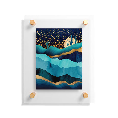 SpaceFrogDesigns Indigo Desert Night Floating Acrylic Print